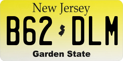 NJ license plate B62DLM