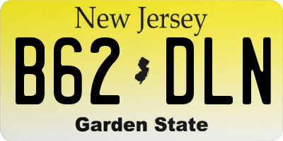 NJ license plate B62DLN