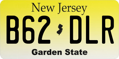 NJ license plate B62DLR