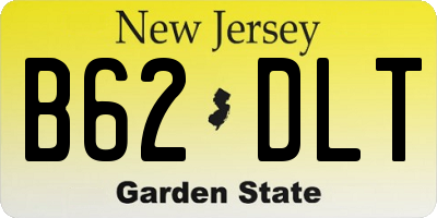 NJ license plate B62DLT