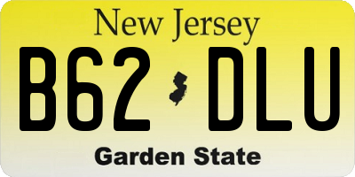 NJ license plate B62DLU