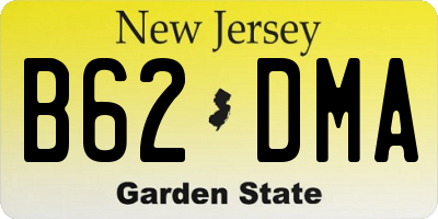 NJ license plate B62DMA