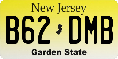 NJ license plate B62DMB