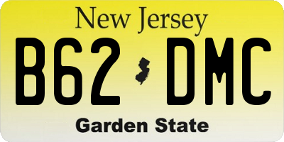 NJ license plate B62DMC