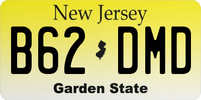 NJ license plate B62DMD
