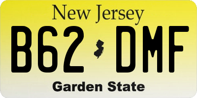 NJ license plate B62DMF