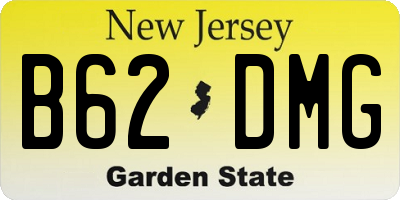 NJ license plate B62DMG