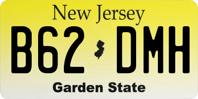 NJ license plate B62DMH