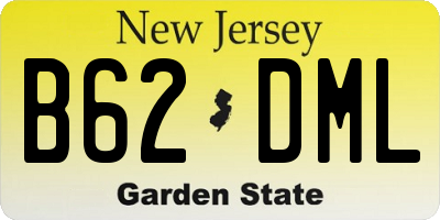 NJ license plate B62DML