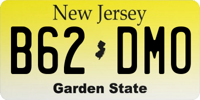 NJ license plate B62DMO