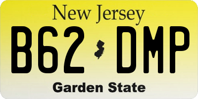 NJ license plate B62DMP