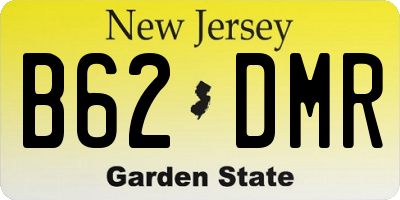 NJ license plate B62DMR
