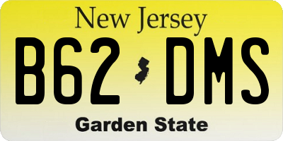 NJ license plate B62DMS