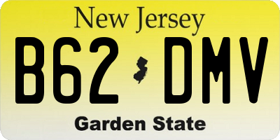 NJ license plate B62DMV
