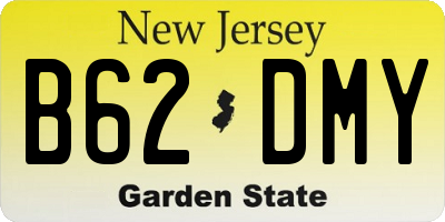 NJ license plate B62DMY