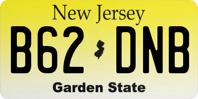 NJ license plate B62DNB