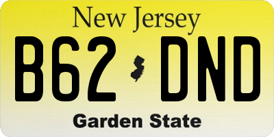 NJ license plate B62DND