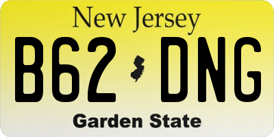 NJ license plate B62DNG