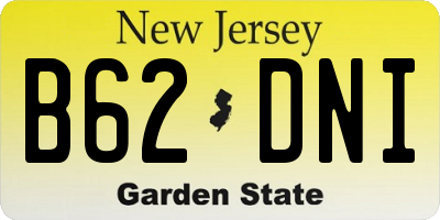 NJ license plate B62DNI