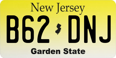NJ license plate B62DNJ