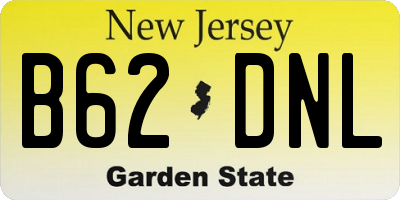 NJ license plate B62DNL