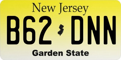 NJ license plate B62DNN