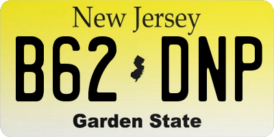 NJ license plate B62DNP