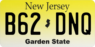 NJ license plate B62DNQ