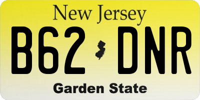 NJ license plate B62DNR
