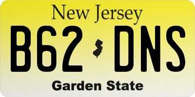 NJ license plate B62DNS