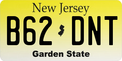 NJ license plate B62DNT