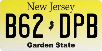 NJ license plate B62DPB