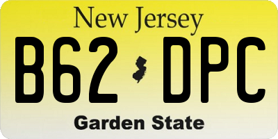 NJ license plate B62DPC
