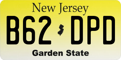 NJ license plate B62DPD