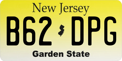 NJ license plate B62DPG