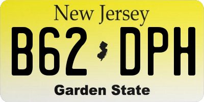 NJ license plate B62DPH