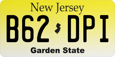 NJ license plate B62DPI