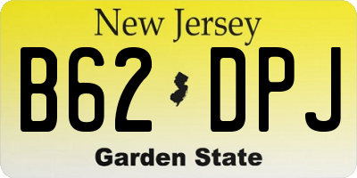 NJ license plate B62DPJ