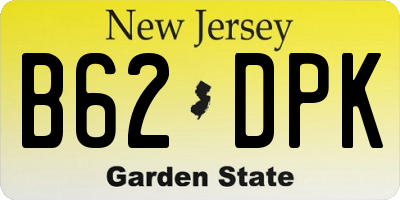 NJ license plate B62DPK
