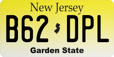 NJ license plate B62DPL