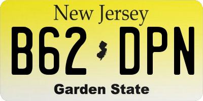 NJ license plate B62DPN