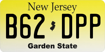 NJ license plate B62DPP