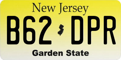 NJ license plate B62DPR