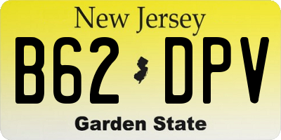 NJ license plate B62DPV