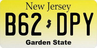 NJ license plate B62DPY