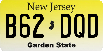 NJ license plate B62DQD