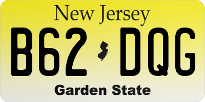 NJ license plate B62DQG