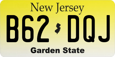 NJ license plate B62DQJ