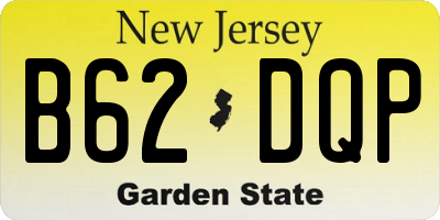 NJ license plate B62DQP