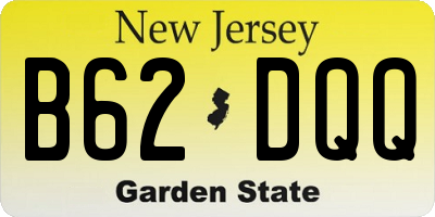 NJ license plate B62DQQ
